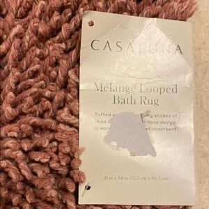 Casaluna Mélange Looped Bath Rug - Pink